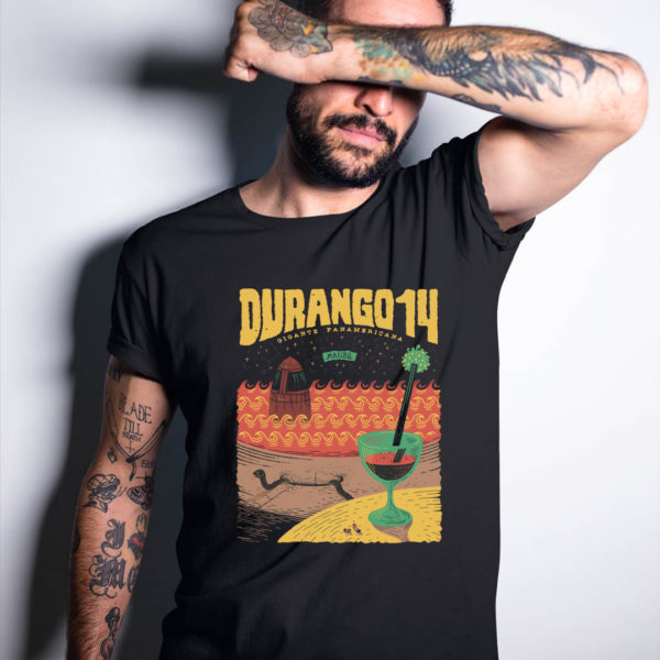 Camiseta Durango14 negra chico malibu