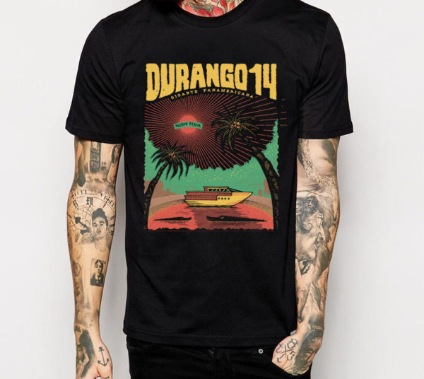 Camiseta Durango14 Puerto Plata , negra chico